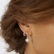 Load image into Gallery viewer, Arms Of Eve Estrella Silver and Zircon Hoop Huggie Earrings
