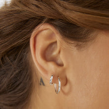 Load image into Gallery viewer, Arms Of Eve Scarlet Silver Hoop Earrings
