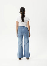 Load image into Gallery viewer, Afends Marsha Hemp Denim Flared Jean - Worn Blue
