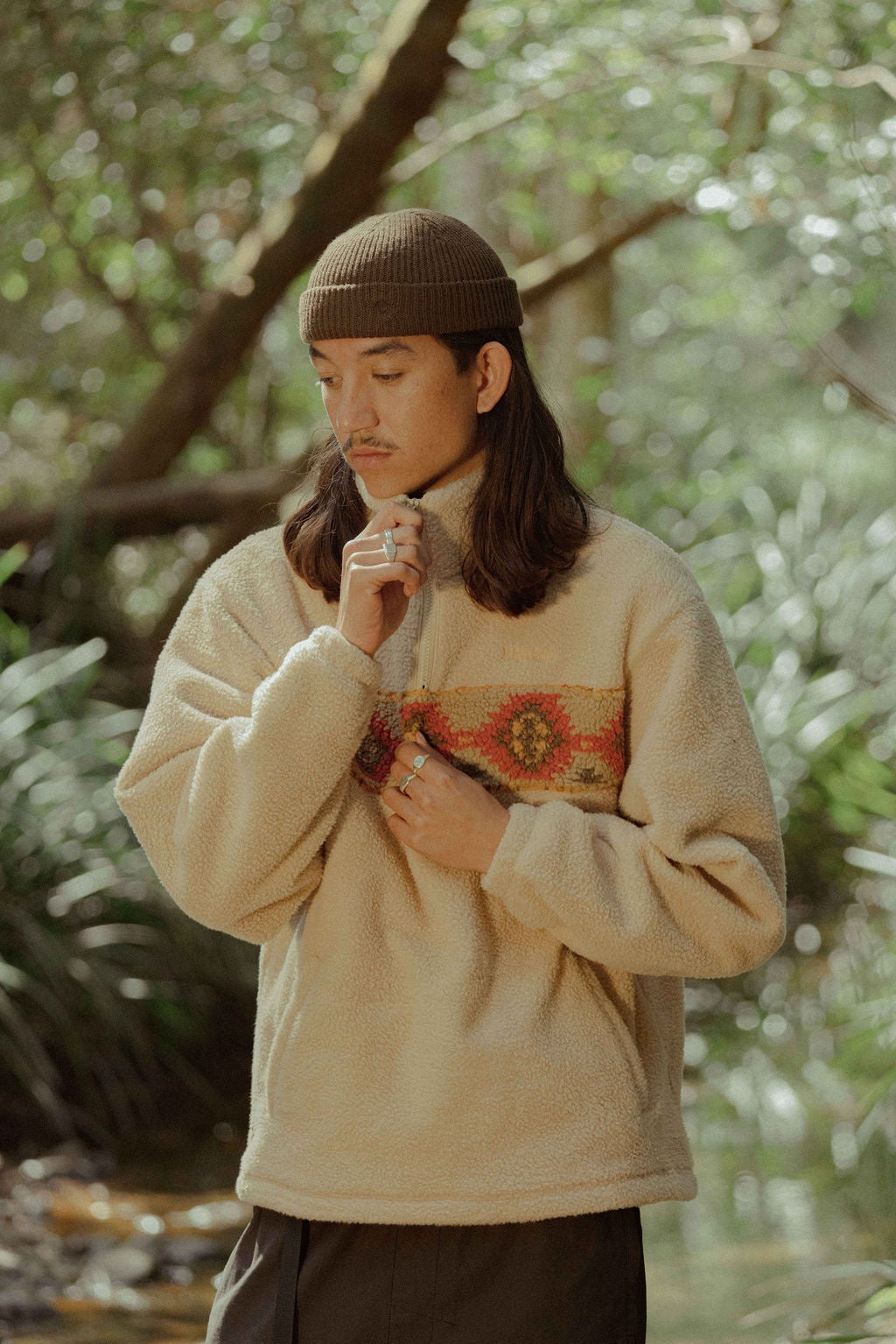 Rhythm Dusty Quarter Zip - Natural