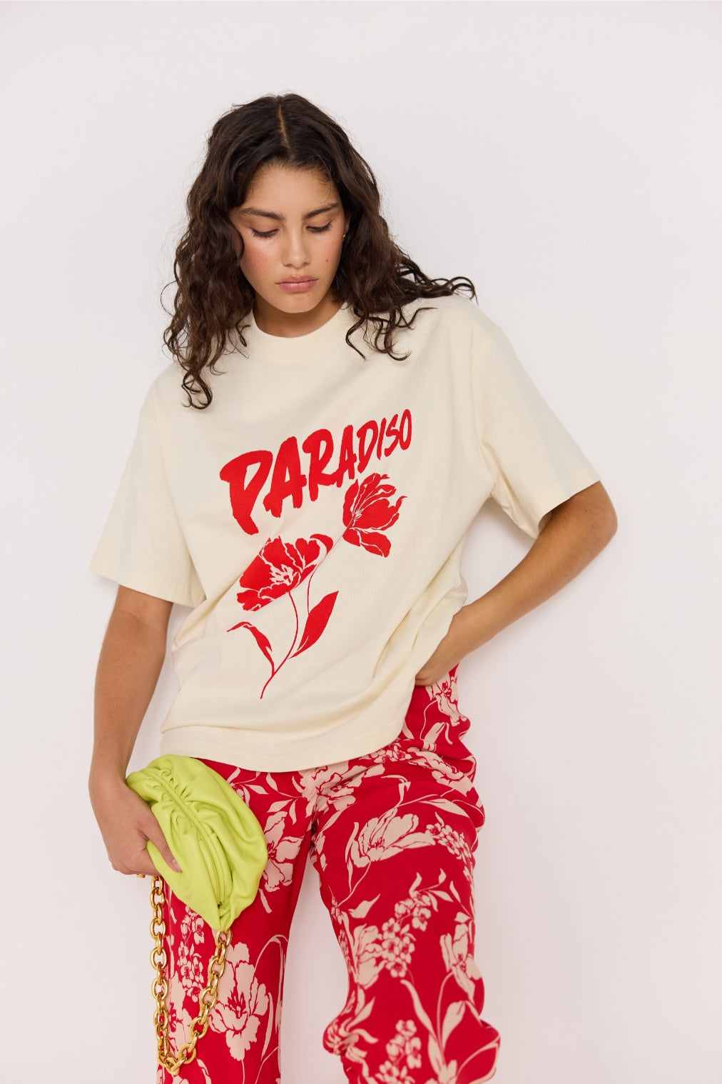 MINKPINK Paradiso Oversize Tee - Cream