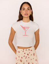 Load image into Gallery viewer, MINKPINK Martini Baby Tee - White/Red
