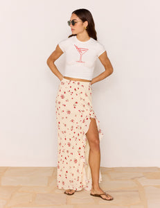 MINKPINK Martini Baby Tee - White/Red