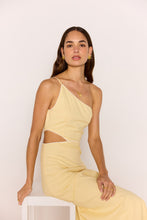 Load image into Gallery viewer, MINKPINK Ciel One Shoulder Maxi Dress - Pale Yellow
