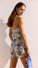 Load image into Gallery viewer, MINKPINK Zina Halter Playsuit - Blue/Beige
