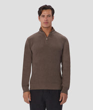 Load image into Gallery viewer, Industrie The New England Zip Neck Knit - Wood M 26
