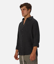 Load image into Gallery viewer, Industrie  St Martins L/S Linen Shirt - Black
