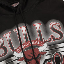 Load image into Gallery viewer, Mitchell &amp; Ness Bulls Glow Arch Hoodie - Faded Black
