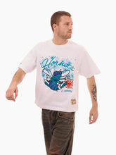 Load image into Gallery viewer, Mitchell &amp; Ness Charlotte Hornets Airbrush Team Tee - White
