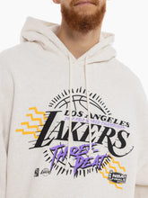 Load image into Gallery viewer, Mitchell And Ness NBA Accolades Hoodie Los Angeles Lakers- White Marle
