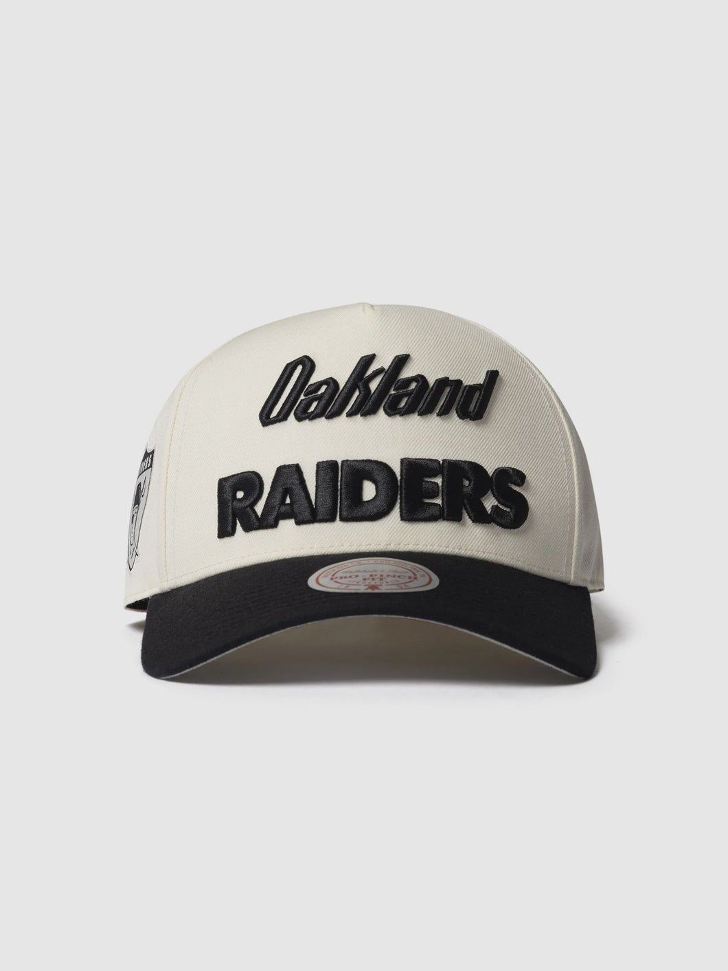Mitchell & Ness Tri Logo Raiders Pro Pinch Hat - Off White/Black