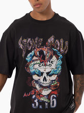 Load image into Gallery viewer, Mitchell &amp; Ness Stone Cold Skull &amp; Rattlesnake Tee - Faded Black
