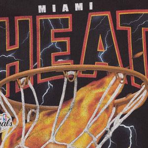 Mitchell & Ness Miami Heat Fire & Lightning Tee - Faded Black