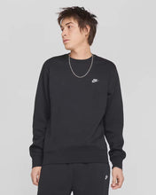 Load image into Gallery viewer, Nike Club Fleece Crew -Black/White
