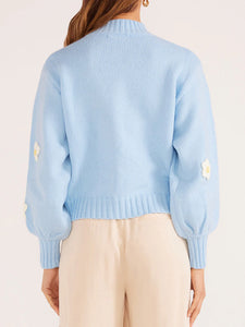 MINKPINK Stella Daisy Knit Jumper - Baby Blue