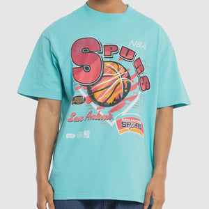 Mitchell & Ness San Antonio Spurs Brush Off Tee - Spurs Teal