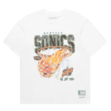 Load image into Gallery viewer, Mitchell &amp; Ness Seattle Supersonics Fire &amp; Lightning Tee - Vintage White
