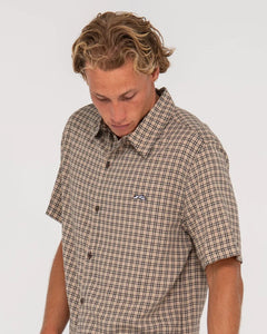 Rusty Datsun Check Shirt - Light Khaki