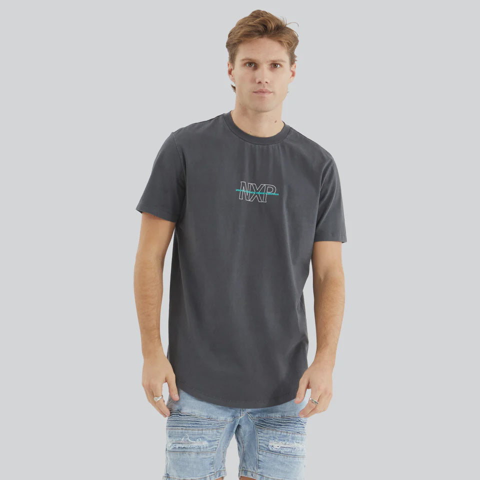 Nena  & Pasadena Pavement Dual Curved Tee - Pigment Asphalt