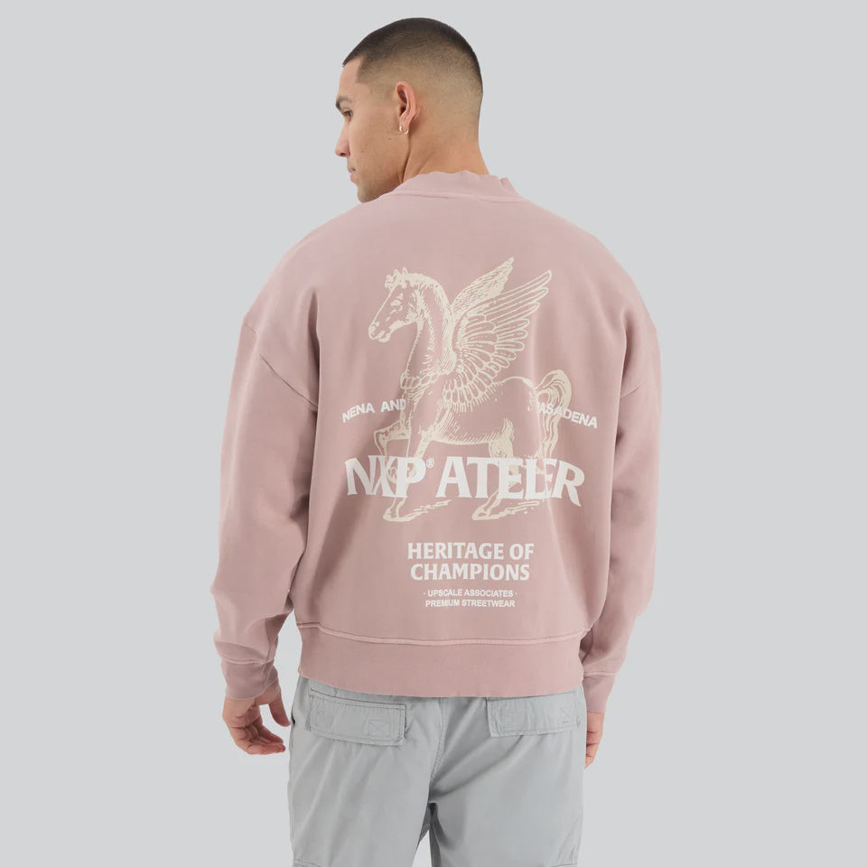 Nena & Pasadena Heritage Box Fit Sweater - Pigment Etherea