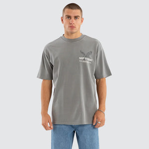 Nena & Pasadena Simulation Box Fit Tee - Pigment Frost Grey