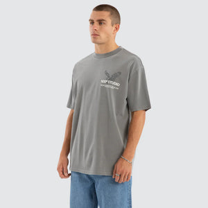 Nena & Pasadena Simulation Box Fit Tee - Pigment Frost Grey