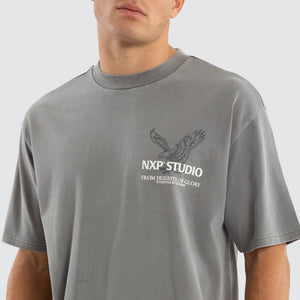 Nena & Pasadena Simulation Box Fit Tee - Pigment Frost Grey