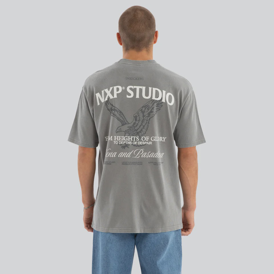 Nena & Pasadena Simulation Box Fit Tee - Pigment Frost Grey