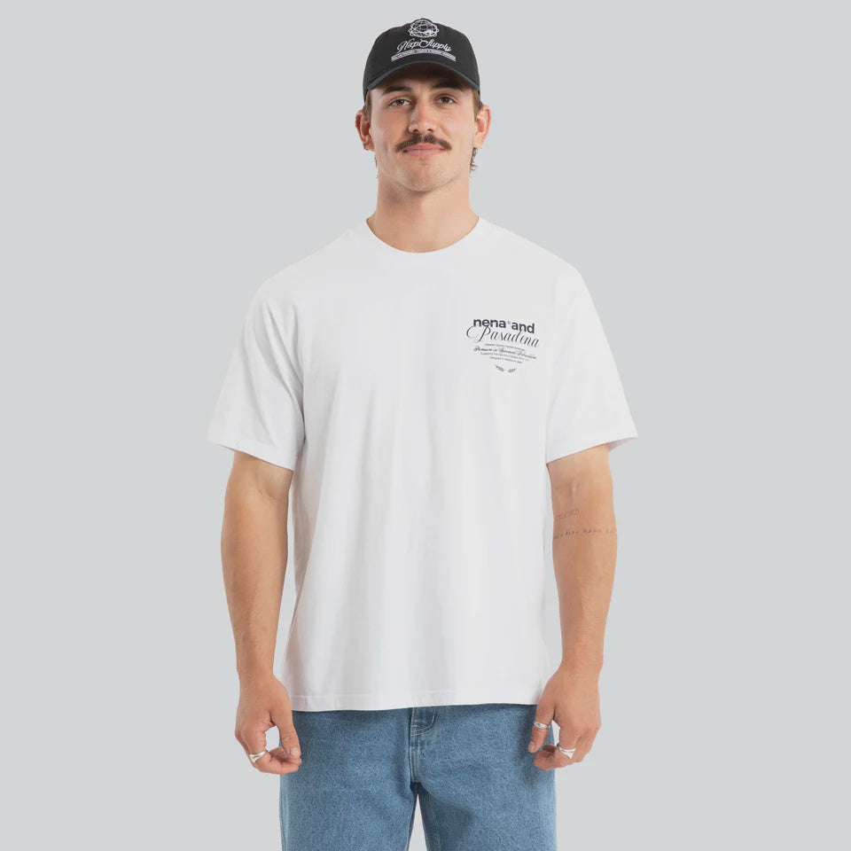 Nena And Pasadena Written Classic Tee  - White