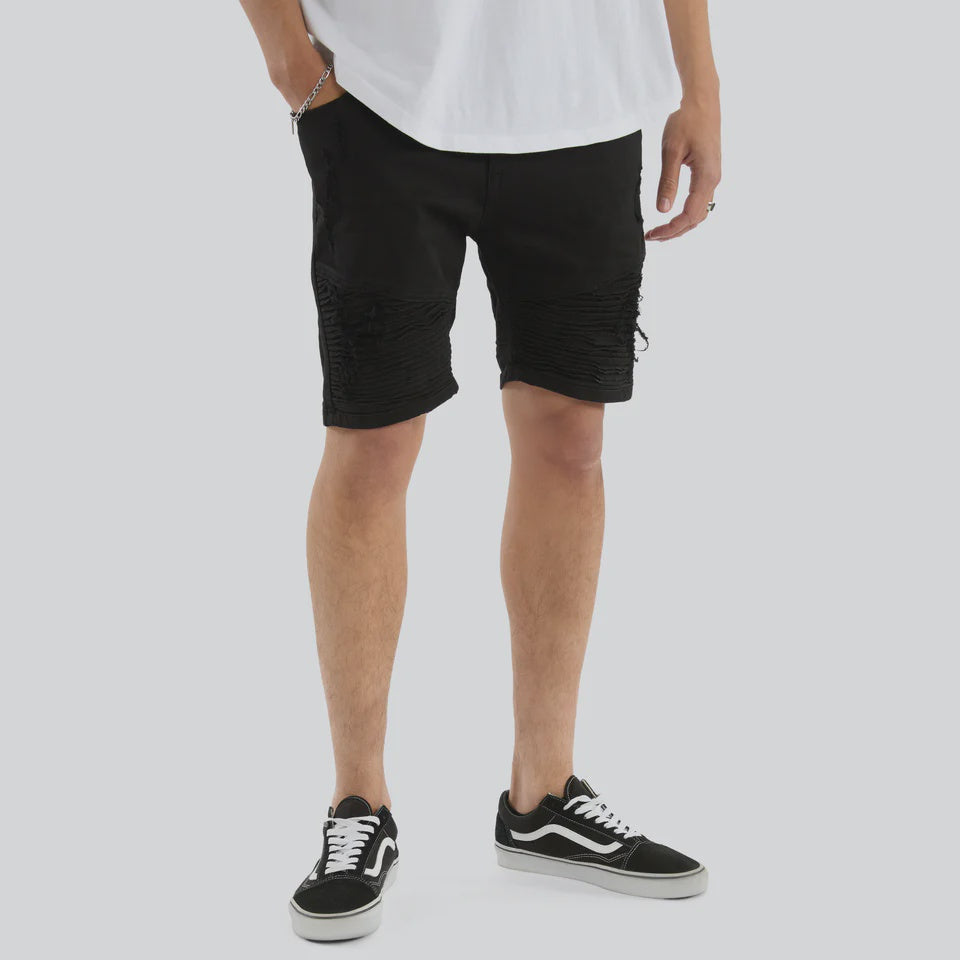 Nena & Pasadena Spitfire Denim Short - Jet Black