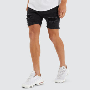 Nena & Pasadena Viper Denim Short - Black