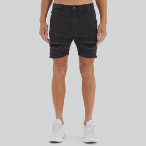 Nena & Pasadena Viper Denim Short - Black