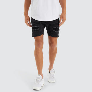 Nena & Pasadena Viper Denim Short - Black