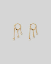 Load image into Gallery viewer, Arms of Eve Opal Chain Huggie Earrings
