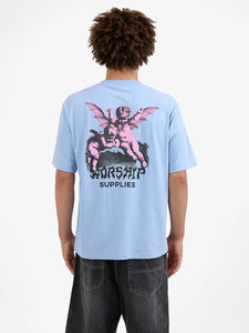 Worship Horns Tee - Cerulean