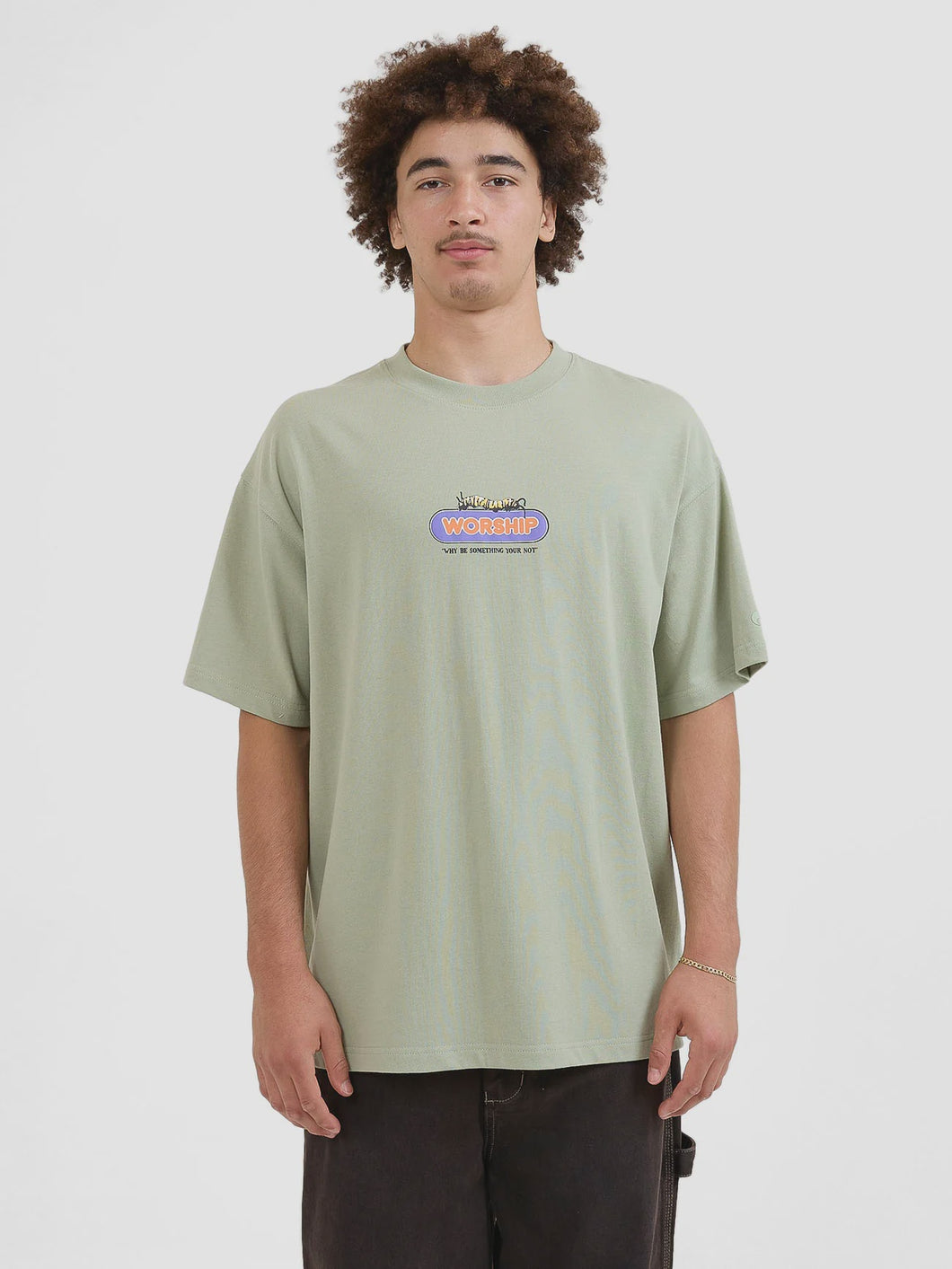 Worship Chyrsalis Oversize Fit Tee - Swamp Green