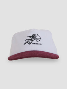 Worship Cherub Cord Hat - Cream/Wine