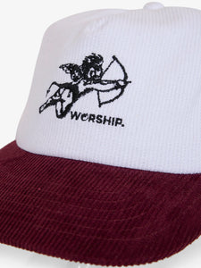 Worship Cherub Cord Hat - Cream/Wine