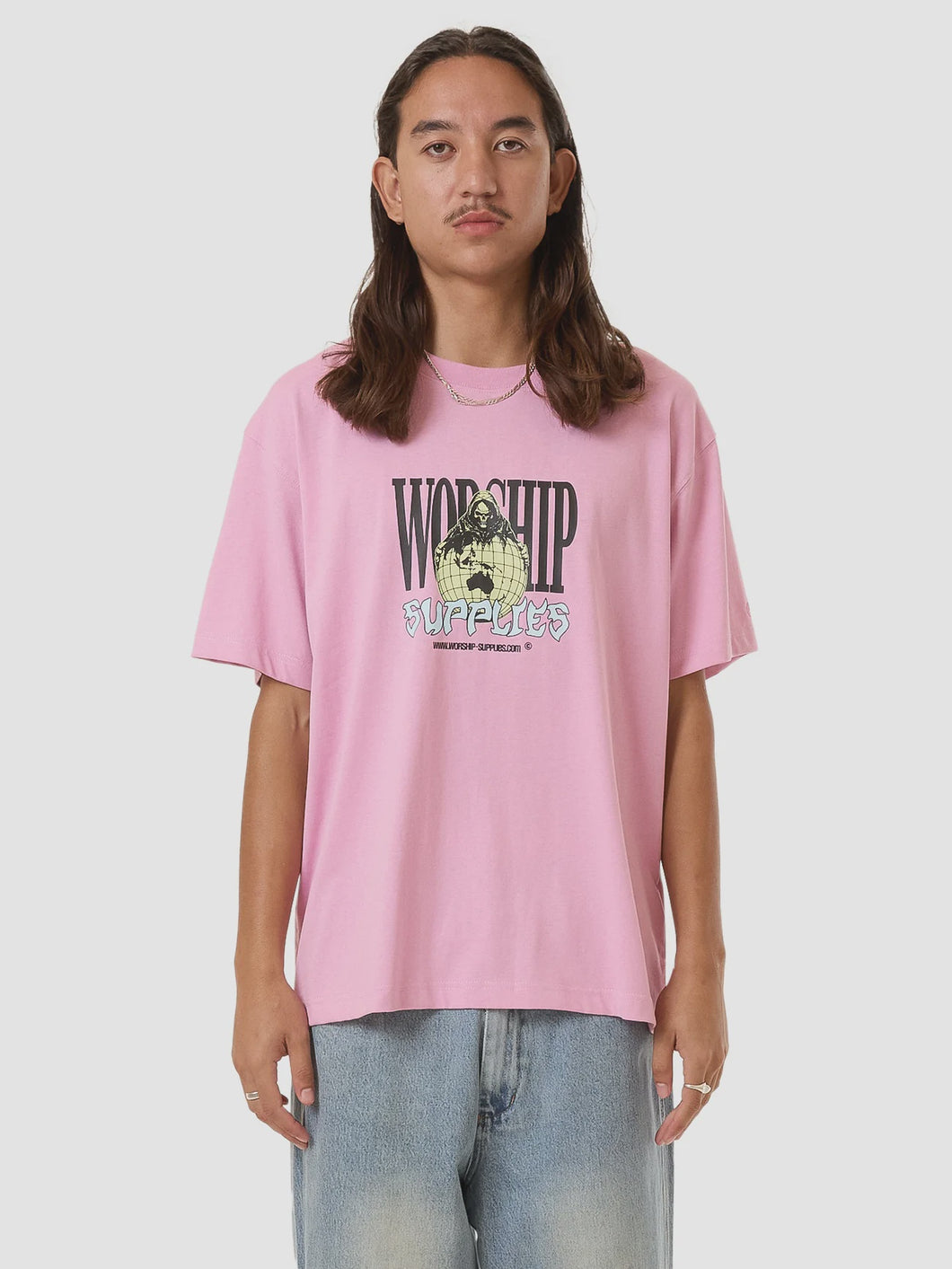 Worship Domination Tee - Lilac Chiffon