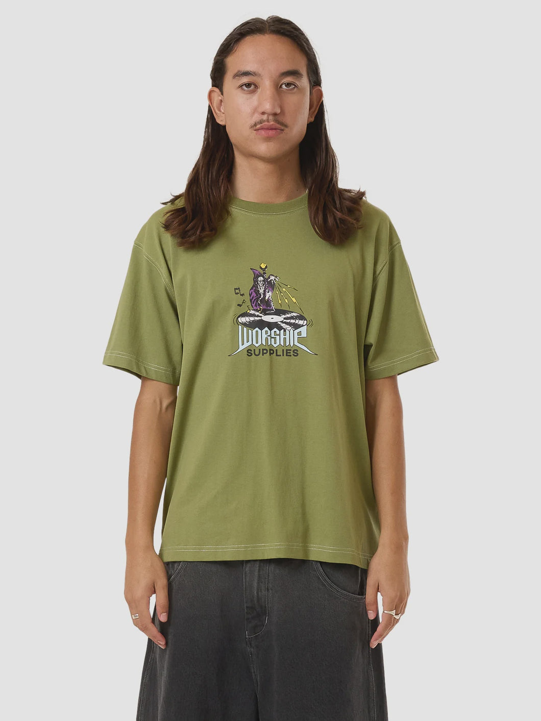 Worship Sourcery Tee - Iguana Green