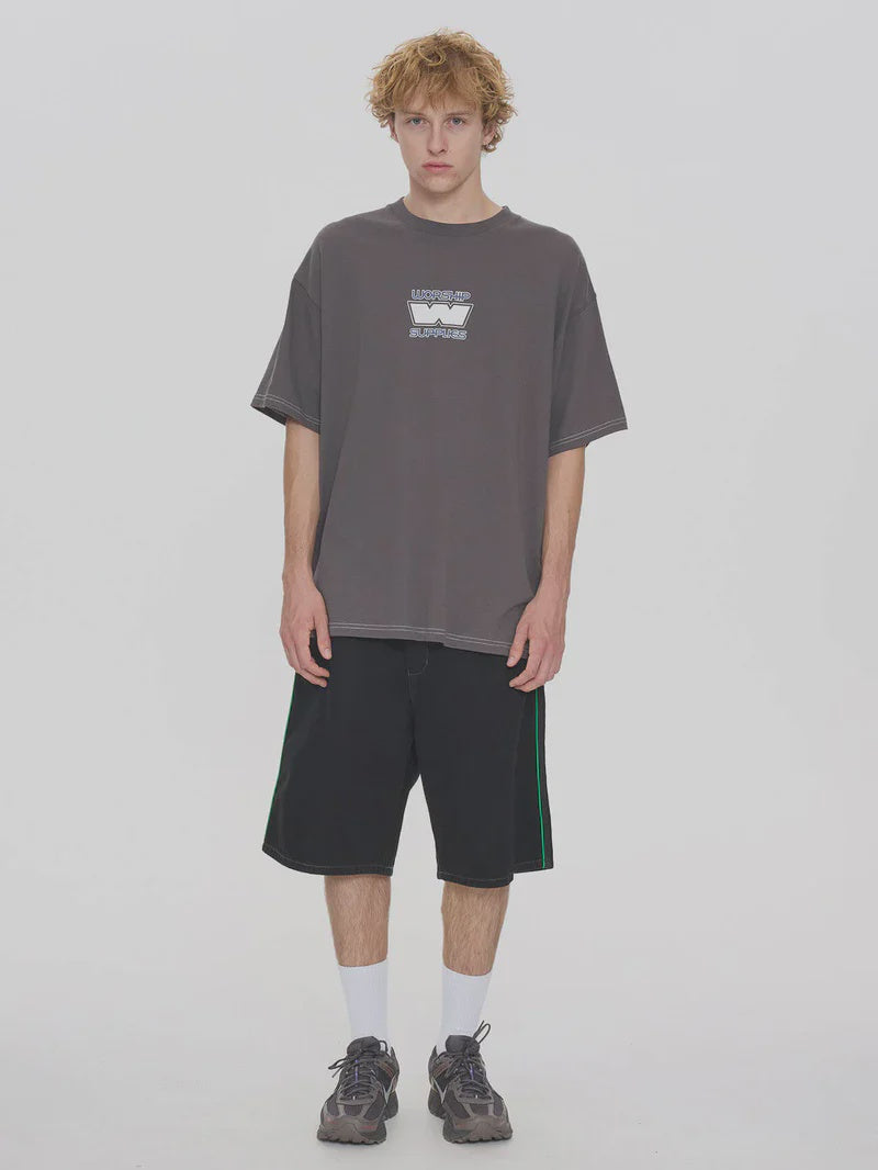 Worship Grand Prix Oversize Tee - Worn Black