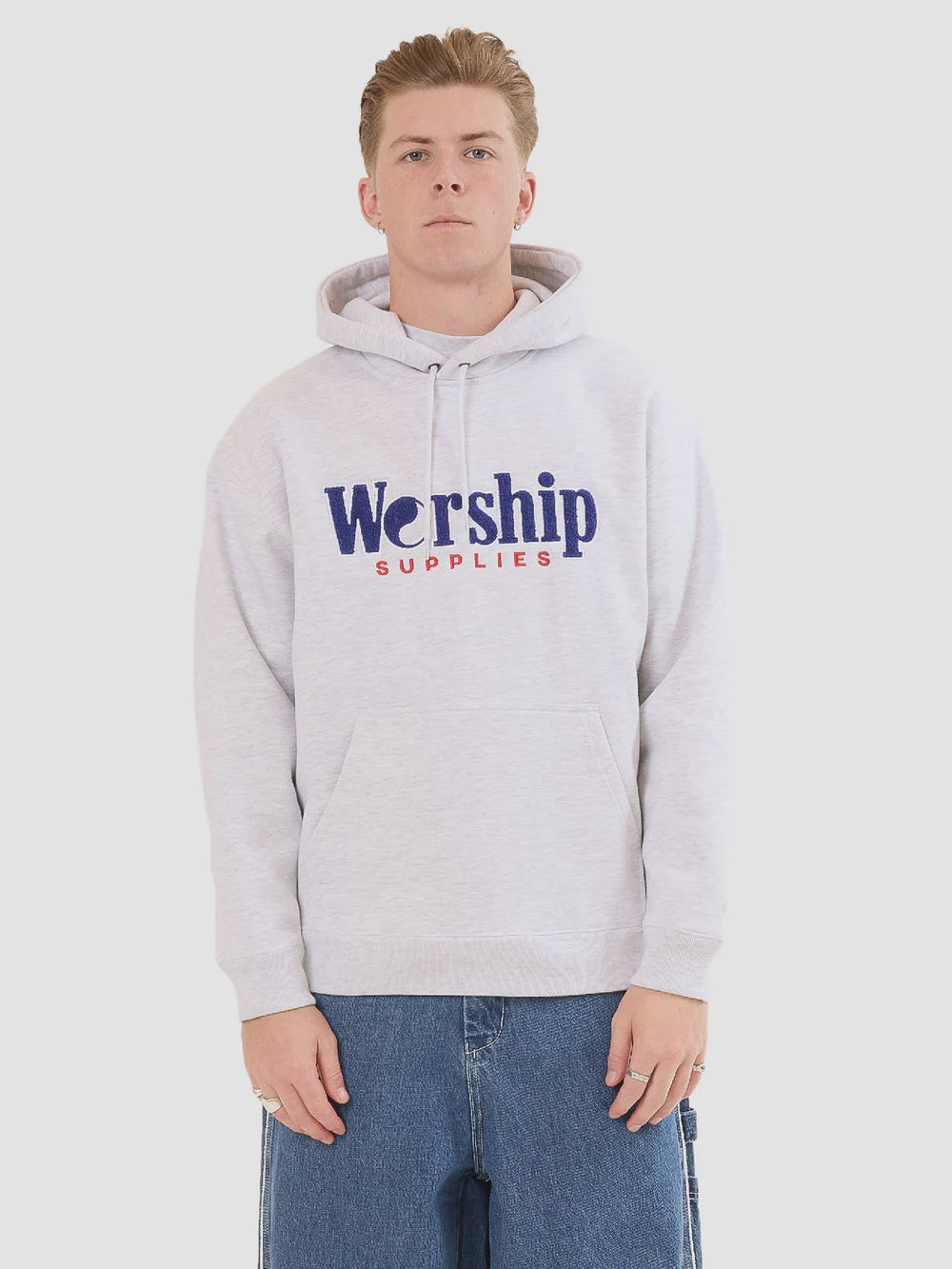 Thrills Smoko Fleece Hoodie - Snow Marle