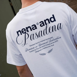 Nena And Pasadena Written Classic Tee  - White