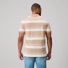 Load image into Gallery viewer, Canterbury Engineered Stripe Polo - BU8 Warm Taupe
