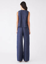 Load image into Gallery viewer, Esmaee Revival Denim Top - Dark Blue Denim
