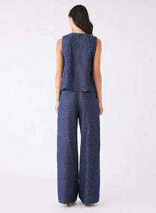 Esmaee Revival Denim Top - Dark Blue Denim