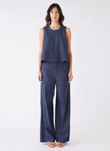 Load image into Gallery viewer, Esmaee Revival Denim Top - Dark Blue Denim
