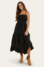 Load image into Gallery viewer, Ringers Western Rosabel Womens Maxi Dress - Black
