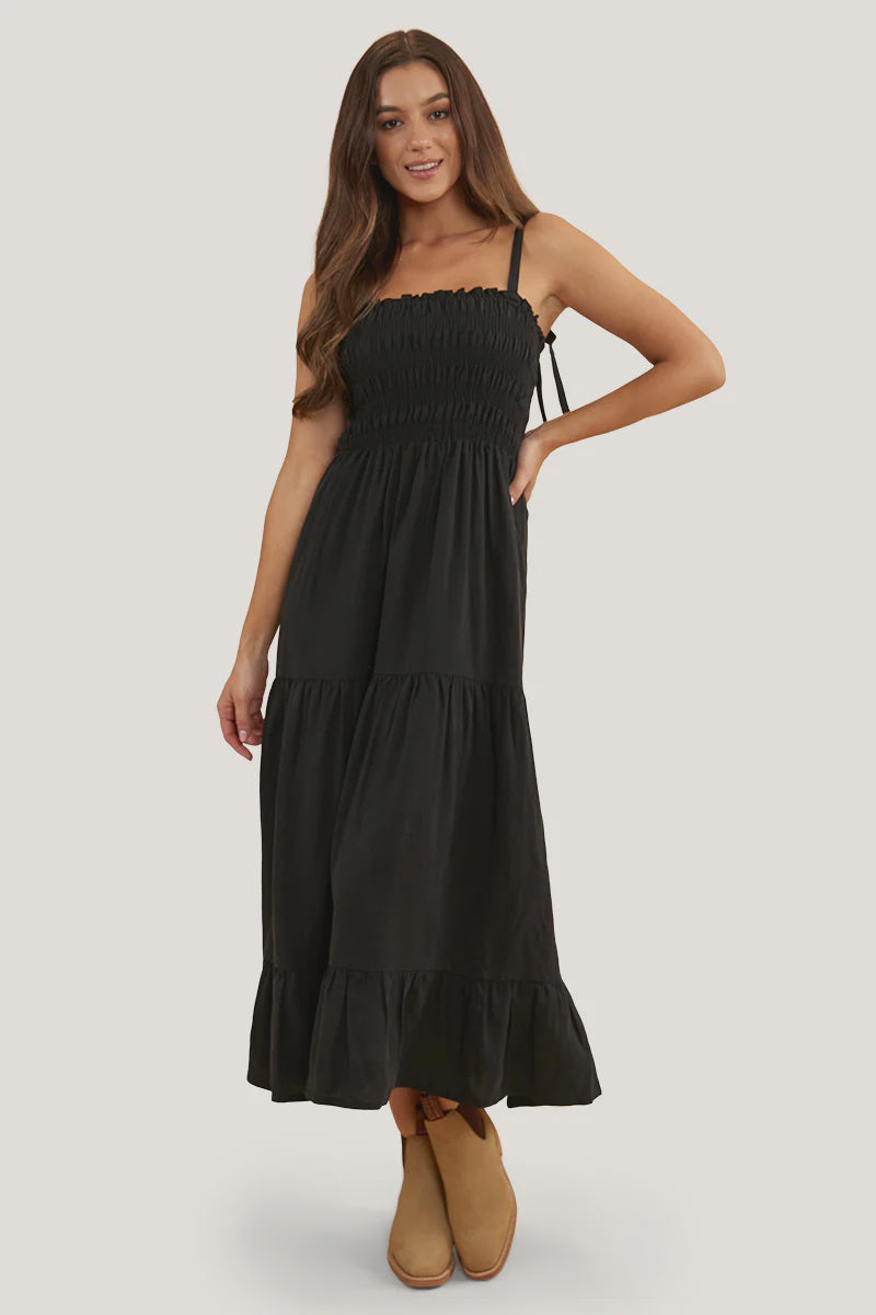 Ringers Western Rosabel Womens Maxi Dress - Black