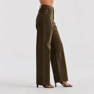 Riders By Lee Hi Wide Pant - Deep Olive